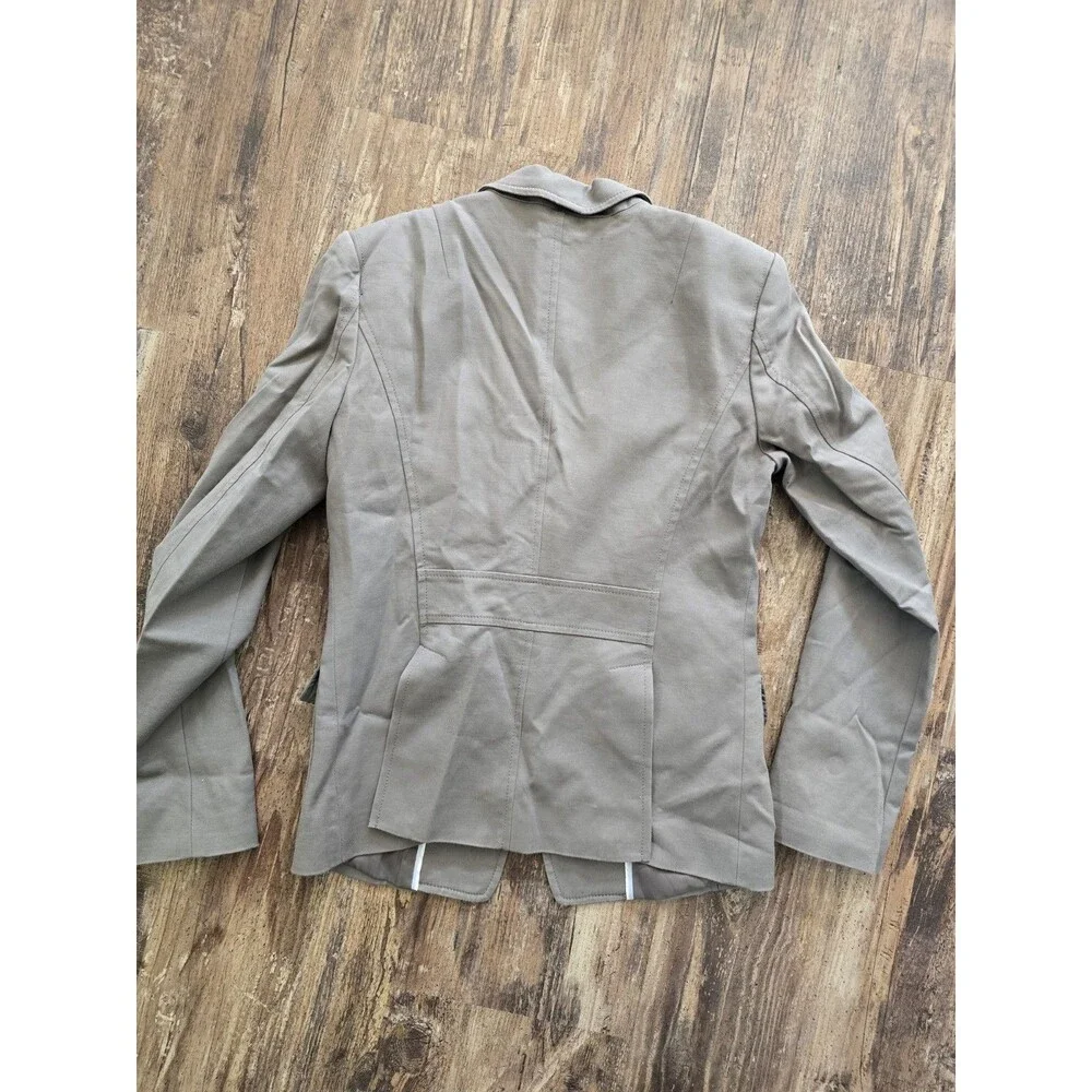 Banana Repiblic Sz 8 Light Gray Cotton Blend 2 Button Work Career Blazer